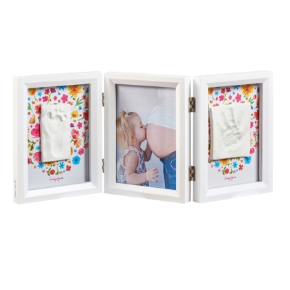 BABY ART dvigubas kvadratinis nuotraukos rėmelis su įspaudu CAROLYN STYLE
