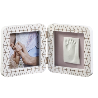 BABY ART dvigubas kvadratinis nuotraukos rėmelis su įspaudu COPPER EDITION