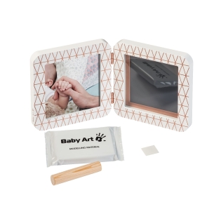 BABY ART dvigubas kvadratinis nuotraukos rėmelis su įspaudu COPPER EDITION