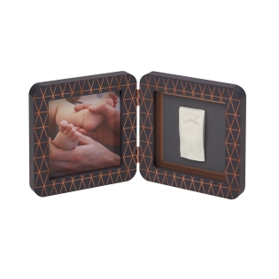 BABY ART dvigubas kvadratinis nuotraukos rėmelis su įspaudu COPPER EDITION DARK