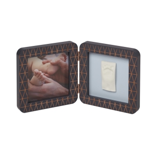 BABY ART dvigubas kvadratinis nuotraukos rėmelis su įspaudu COPPER EDITION DARK