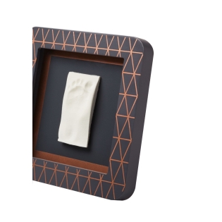 BABY ART dvigubas kvadratinis nuotraukos rėmelis su įspaudu COPPER EDITION DARK
