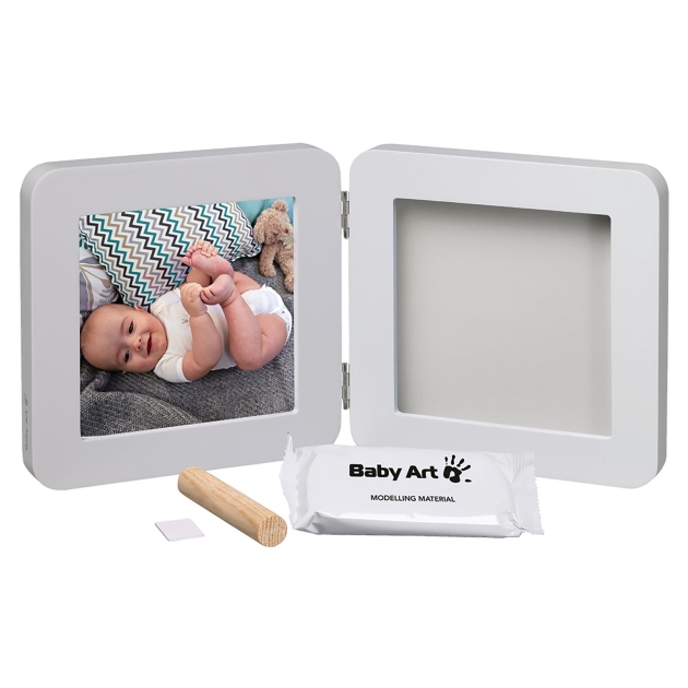BABY ART dvigubas kvadratinis nuotraukos rėmelis su įspaudu PASTEL