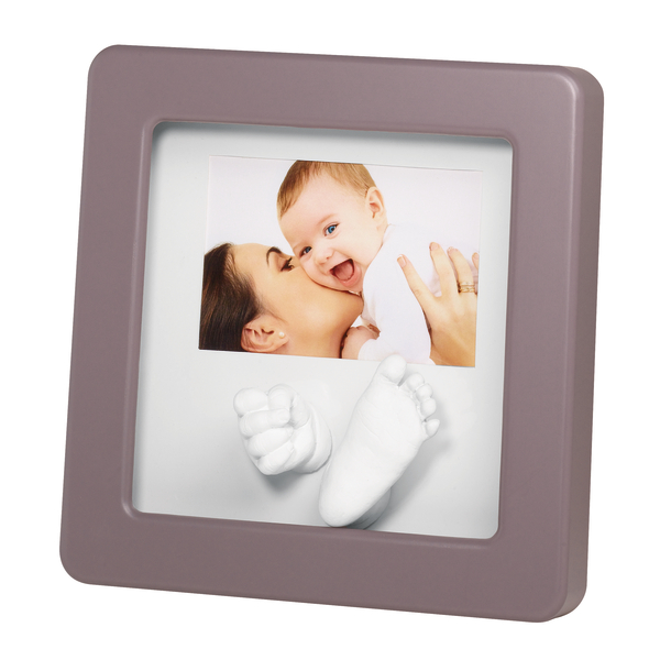 BABY ART Nuotraukos rėmelis su 3D pėdute ir rankyte (pilkas) BABY ART Nuotraukos rėmelis su 3D pėdute ir rankyte (pilkas)