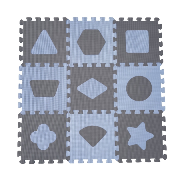 BabyDan žaidimų kilimėlis “puzzle” GEOMETRIC SHAPES BLUE