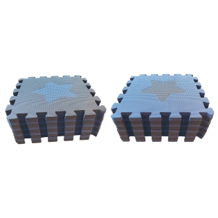 BabyDan žaidimų kilimėlis "puzzle" GEOMETRIC SHAPES BLUE