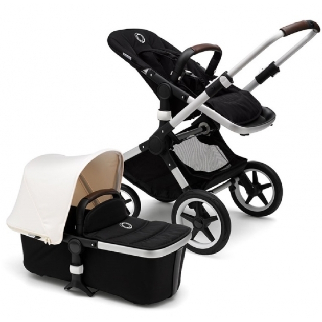 BUGABOO Fox komplektas ALU/BLACK FRESH WHITE