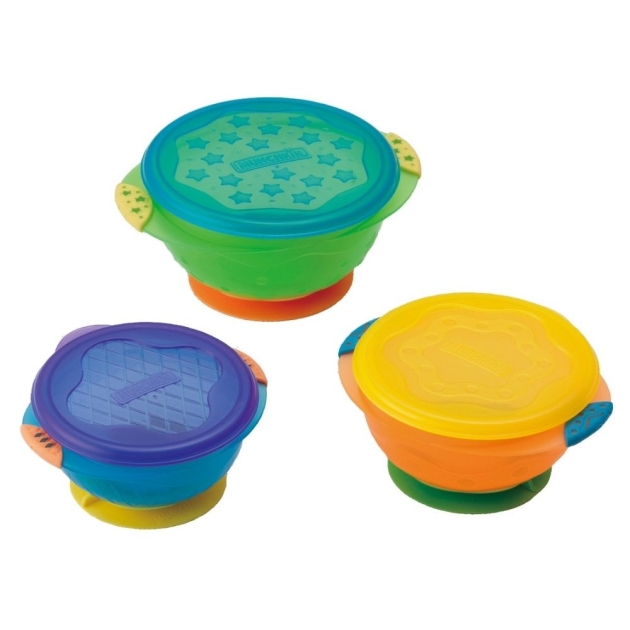 Dubenėlių rinkinys Stay-Put Suction Bowls, 3 vnt.