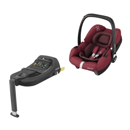 Maxi-Cosi Tinca kėdutė + ISOFIX baze Essential Red (komplektas)