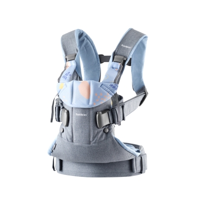 Nešioklė BabyBjorn ONE DOVE BLUE/CONFETTI COTTON