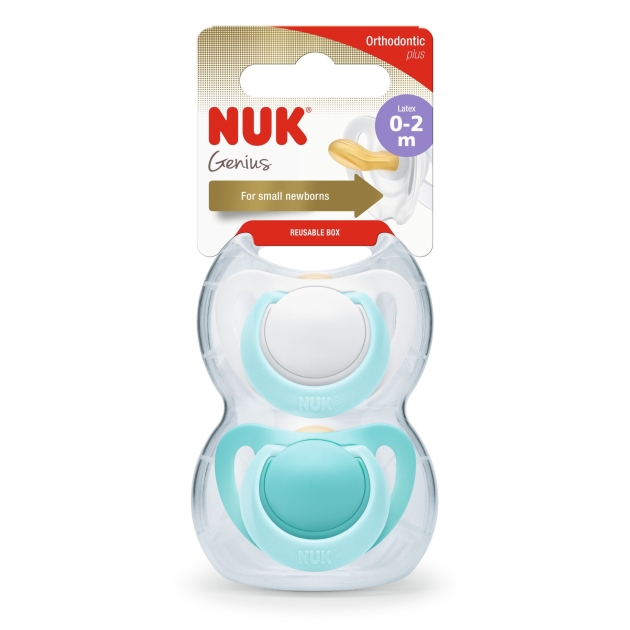 NUK Genius čiulptukas lateksinis Nr.0, 2 vnt.