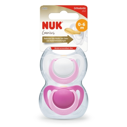 NUK Genius čiulptukas lateksinis Nr.1, 2 vnt.