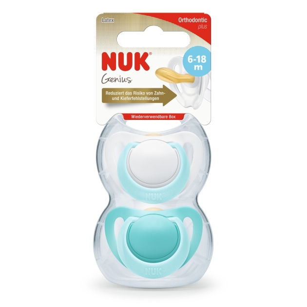 NUK Genius čiulptukas lateksinis Nr.2, 2 vnt.