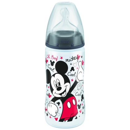 NUK Mickey FC polipropileno buteliukas 300ml su silikoniniu žinduku M Nr.2