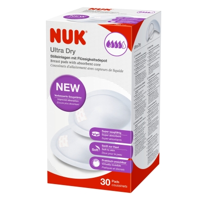 NUK Ultra Dry įdėklai į liemėnėlę, 30 vnt.