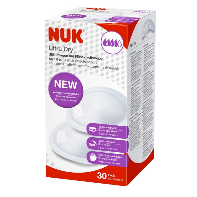 NUK Ultra Dry įdėklai į liemėnėlę, 30 vnt.