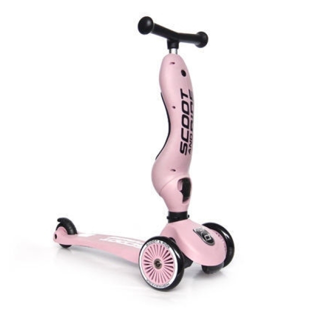 Paspirtukas / Balansinis dviratis SCOOT AND RIDE HIGHWAYKICK 1, ROSE NEW