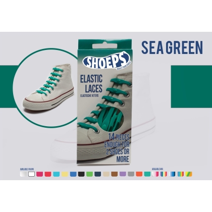 Shoeps elastingi batų raiščiai SEA GREEN