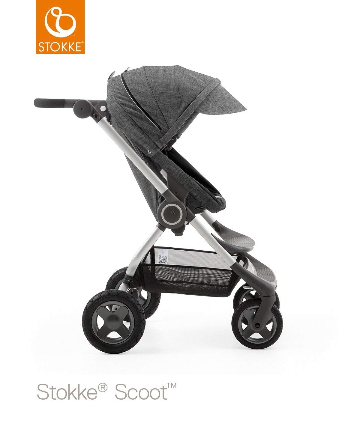 STOKKE Scoot BLACK Melange (kompl. Sed. dalis, užvalkalai - nuo lietaus ir nuo vabzdžių) be stogelio STOKKE Scoot BLACK Melange (kompl. Sed. dalis, užvalkalai - nuo lietaus ir nuo vabzdžių) be stogelio