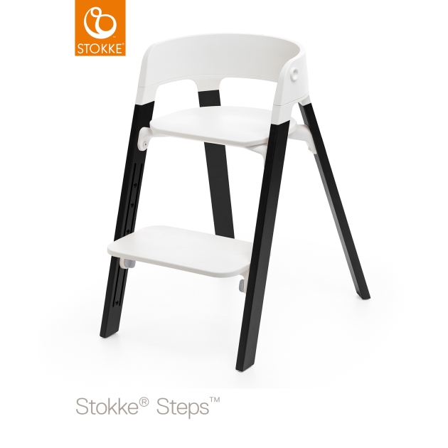Stokke Steps maitinimo kėdutė (nuo 3 metų) su balta sėdyne