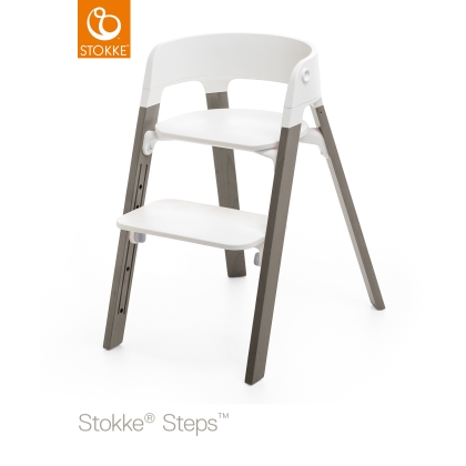 Stokke Steps maitinimo kėdutė (nuo 3 metų) su balta sėdyne