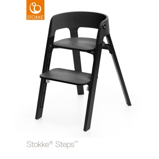 Stokke Steps maitinimo kėdutė (nuo 3 metų) su juoda sėdyne