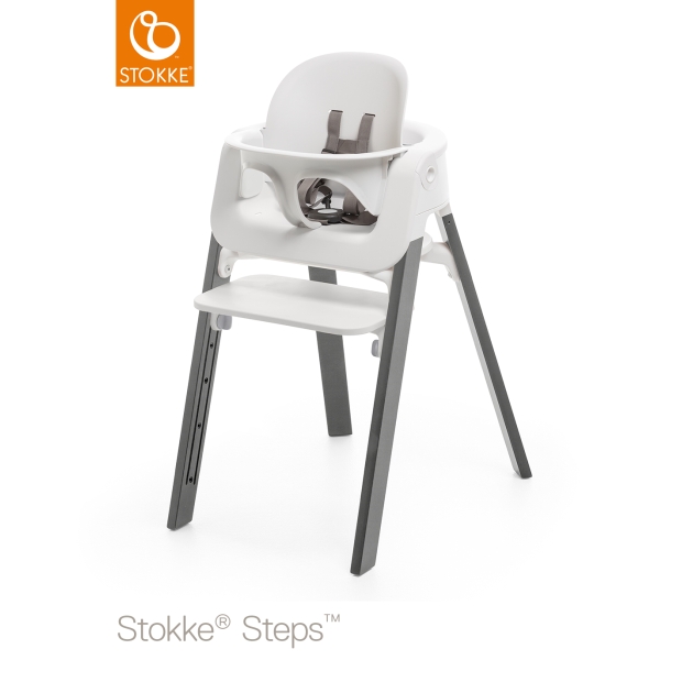 Stokke Steps maitinimo kėdutė (nuo 6 mėn.) su balta sėdyne