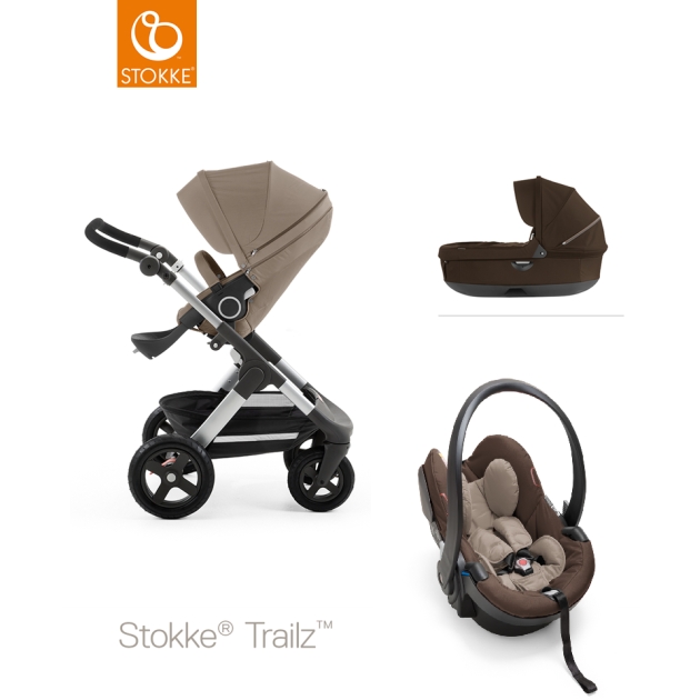 Stokke Trailz komplektas 3 in 1 ( Brown )