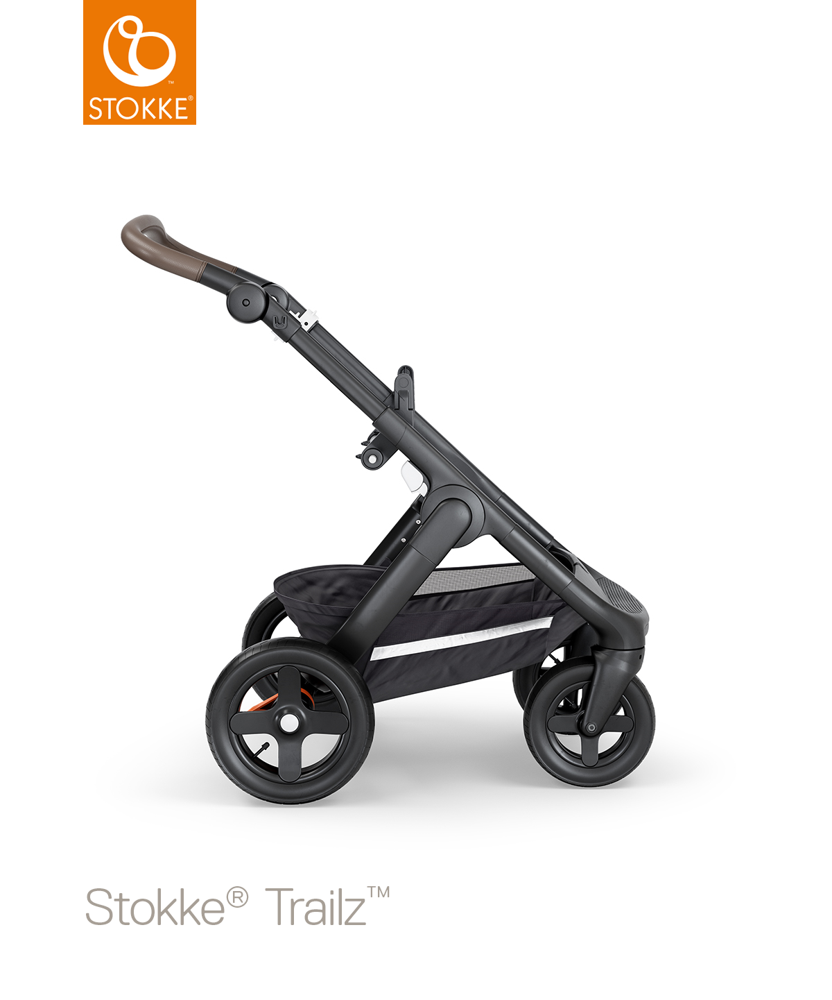 Stokke Trailz rėmas Black/Ruda rankena (pripučiami ratai) Stokke Trailz rėmas Black/Ruda rankena (pripučiami ratai)