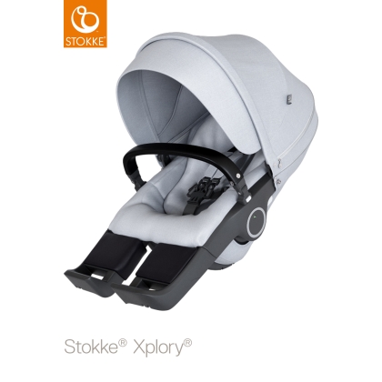 STOKKE vežimėlio sėdima dalis BLACK plastics Brushed Grey