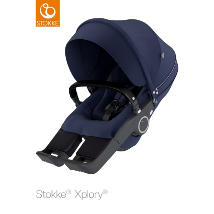 STOKKE vežimėlio sėdima dalis BLACK plastics Deep Blue