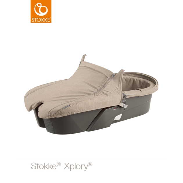 Stokke Xplory V5 Beige Melange (su lopšiu)