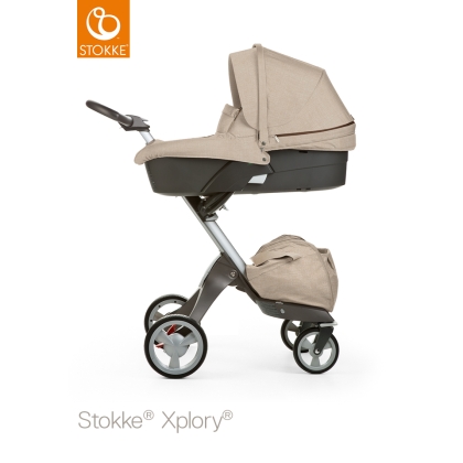 Stokke Xplory V5 Beige Melange (su lopšiu)