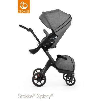 Stokke Xplory V5 sportinukas (juodas rėmas) Black Melange