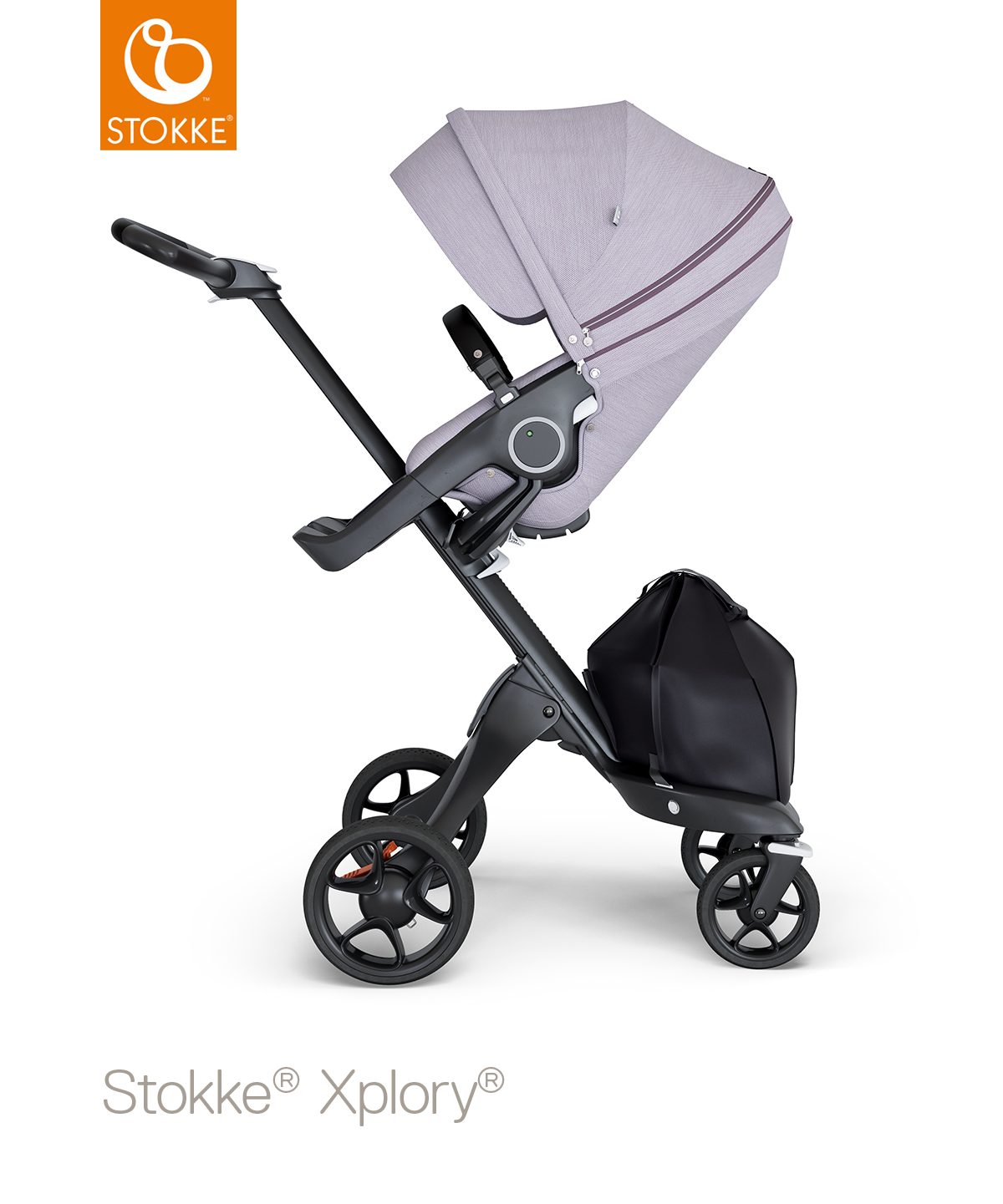 STOKKE XPLORY V6 sportinukas Brushed Lilac (juodas rėmas) STOKKE XPLORY V6 sportinukas Brushed Lilac (juodas rėmas)