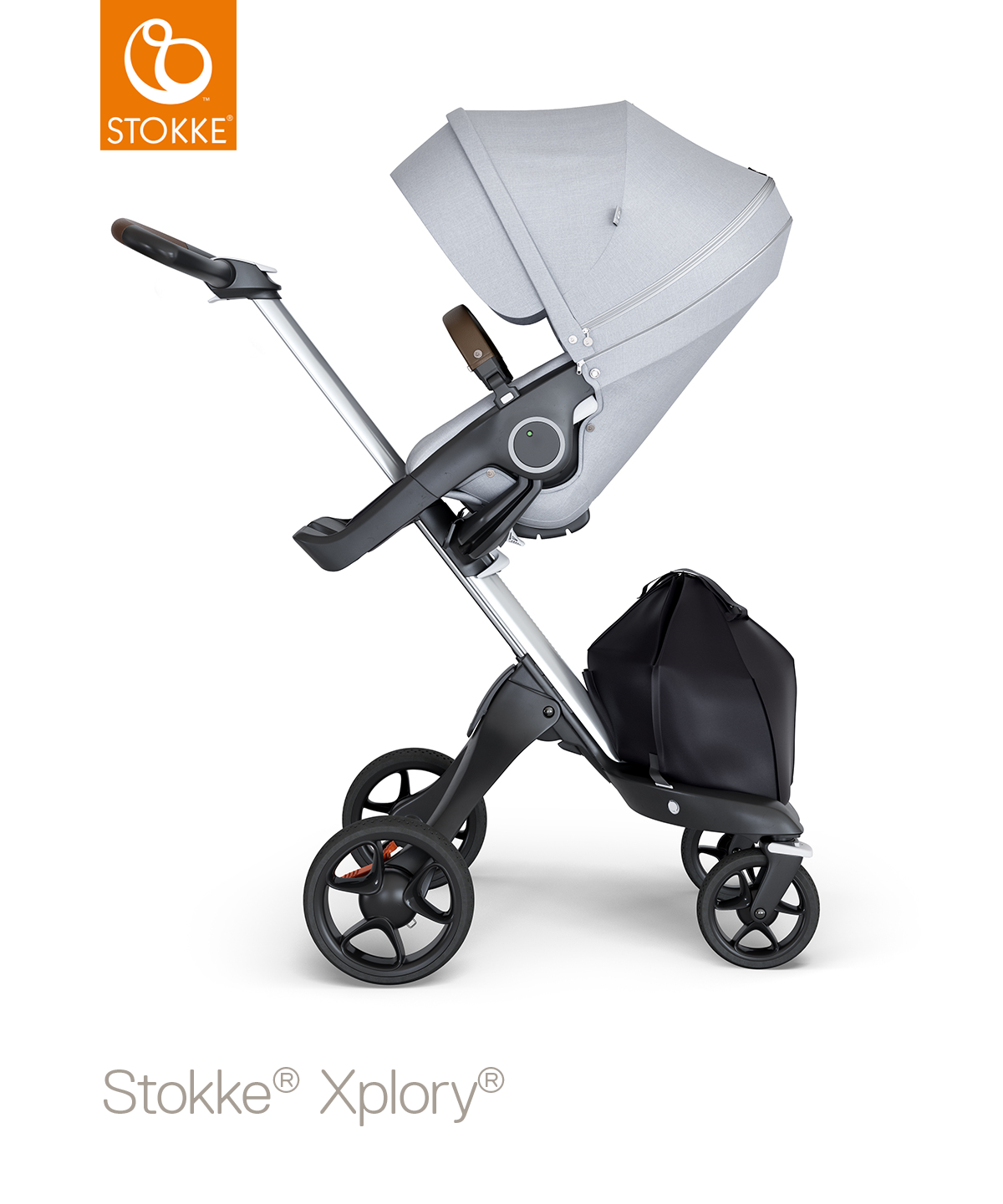 STOKKE XPLORY V6 sportinukas Grey Melange (sidabrinis rėmas) STOKKE XPLORY V6 sportinukas Grey Melange (sidabrinis rėmas)
