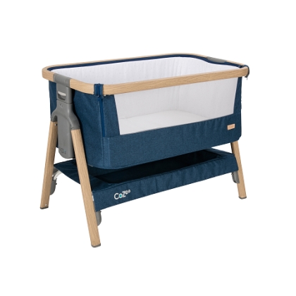 Surenkama lovytė (pristumiama prie lovos) kelioninė (su krepšiu) OAK/MIDNIGHT BLUE