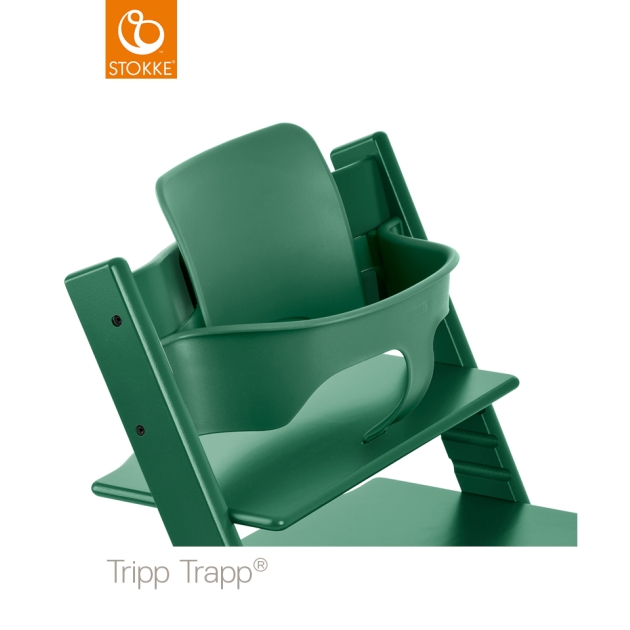 TRIPP TRAPP buomelis su nugaros atrama (kompl. Apsauga nuo virtimo) Forest Green