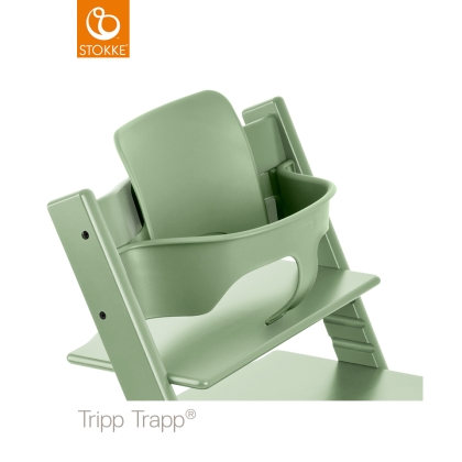 TRIPP TRAPP buomelis su nugaros atrama (kompl. Apsauga nuo virtimo) Moss Green