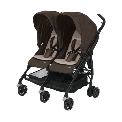 Vežimėlis dvynukams DANA for 2 Nomad brown 2018