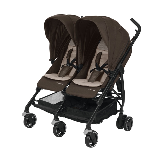Vežimėlis dvynukams DANA for 2 Nomad brown 2018