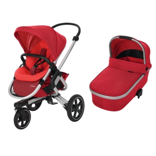 Vežimėlis Maxi Cosi Nova 3 (2 in 1) su lopšiu Oria Vivid Red