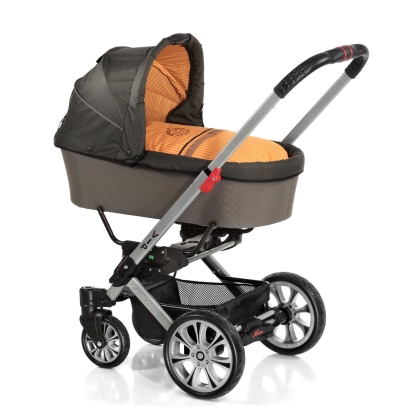 Vežimėlis Vip XL Orange Karo 2-in1 (kietas lopšys)