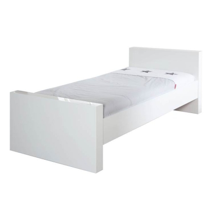 Viengulė lova SOMERO WHITE GLOSSY 90x200cm