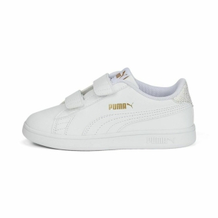 32 pritūpimai Puma Smash v2 Metallics Balta