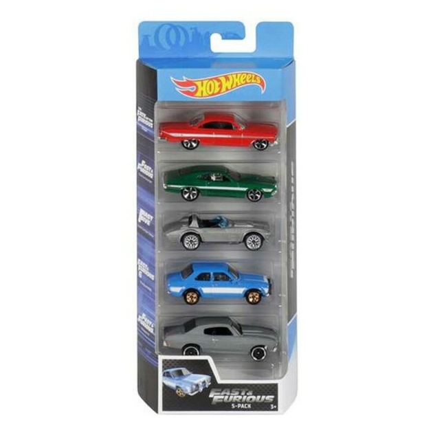 5 mašinėlių rinkinys Hot Wheels 1806 Spalvotas Oranžinė