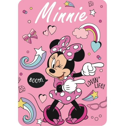 Antklodė Minnie Mouse Me time 100 x 140 cm Šviesiai rožinis Poliesteris
