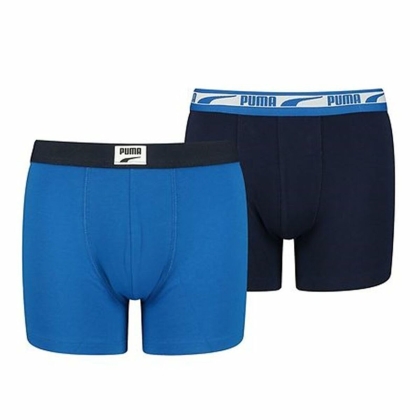 Children's boxer shorts Puma Logo Patch 2 vnt. Mėlyna