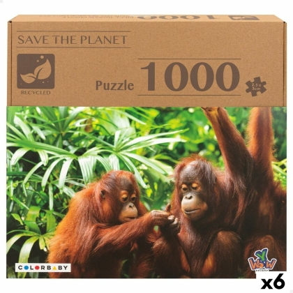 Dėlionė Colorbaby Orangutan 6 vnt. 68 x 50 x 0,1 cm