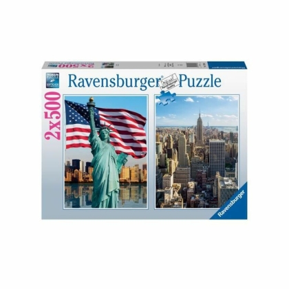 Dėlionė Ravensburger Skyscraper  Liberty 2 x 500 Dalys
